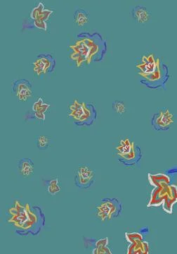 Seamless pattern with fantasy flowers Stockillustratie