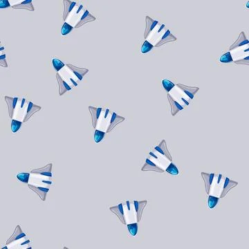 Seamless pattern fantasy rocket toy cartoon vector 스톡 일러스트