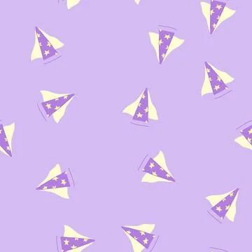 Seamless pattern fantasy wizard hat cartoon vector Stock Illustration