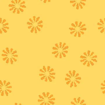 Seamless pattern fashion boho sun cartoon vector Illustrazione stock