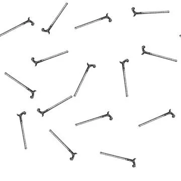 Seamless pattern fashion cane stick gentleman sketch hand drawn Stock Illustration