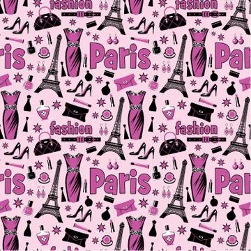 Seamless pattern on fashion Stock Illustration