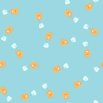 Seamless pattern fast bottle warmer cartoon vector Stock Illustration