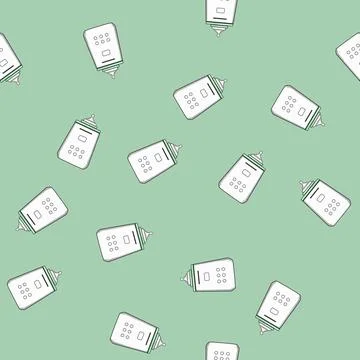 Seamless pattern fast bottle warmer cartoon vector Stock Illustration
