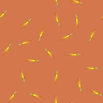 Seamless pattern fast bullet flying cartoon vector Stock Illustration