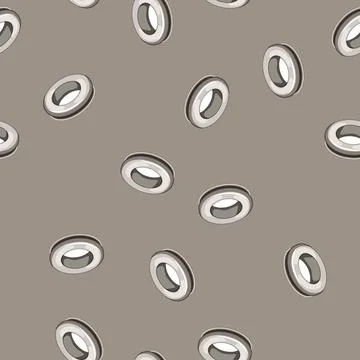 Seamless pattern fastener grommet ring cartoon vector 스톡 일러스트