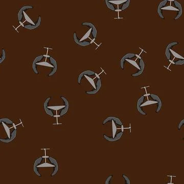 Seamless pattern fastener pipe clamp cartoon vector Stock Illustration