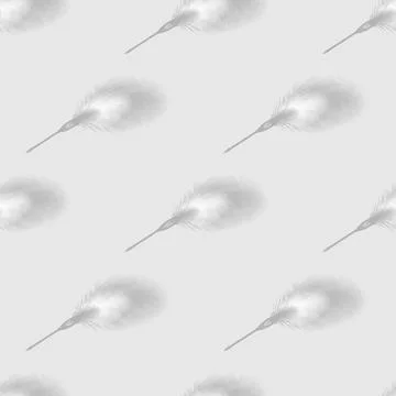 Seamless pattern Feather calligraphic ink pen on background Stock Illustration