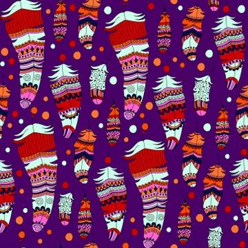 Seamless pattern with feather Stock Illustration