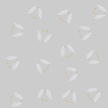 Seamless pattern feather wing angel cartoon vector イラスト素材