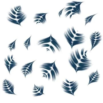 Seamless pattern with feathers, floral, ornament, water, flower, color, fabric,  Stock Illustration