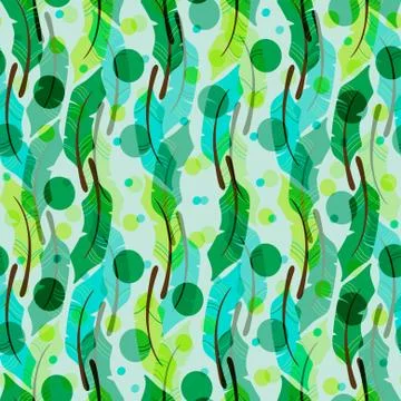 Seamless pattern with feathers Illustrazione stock
