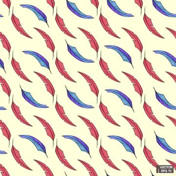 Seamless pattern feathers. Иллюстрация