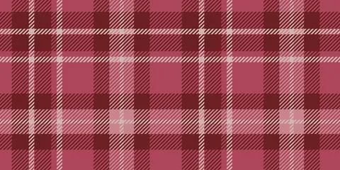Seamless pattern features a classic plaid design in pink and red tones, com.. Stock Illustration