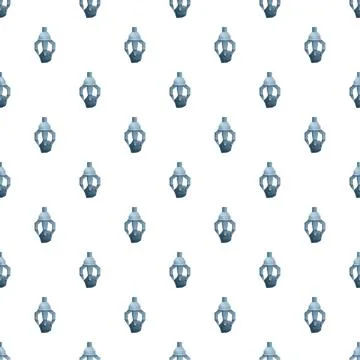 Seamless pattern featuring arcade claw machine grabbers Stock Illustration