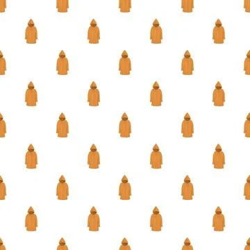 Seamless pattern featuring autumn raincoats for seasonal outerwear Stock Illustration