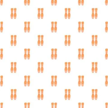 Seamless pattern featuring ballet pointe shoes on white background 스톡 일러스트