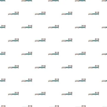 Seamless pattern featuring beds for sleep and rest Stock Illustration