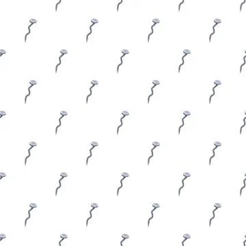 Seamless pattern featuring bent crooked construction nails Stock Illustration