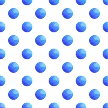 Seamless pattern featuring blue celestial spheres on white background Illustrazione stock