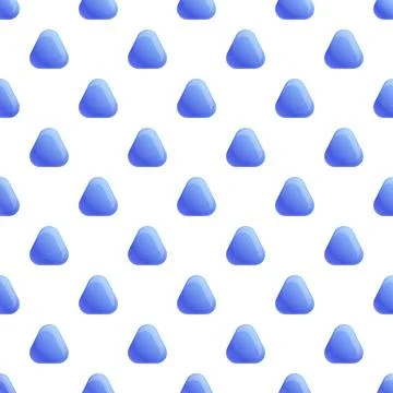 Seamless pattern featuring blue gummy candy triangles Stock Illustration