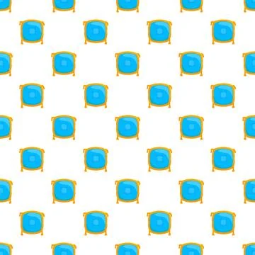 Seamless pattern featuring blue luxury cushion pillows Stock Illustration