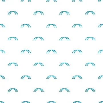 Seamless pattern featuring blue monkey bars icon Stock Illustration