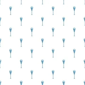 Seamless pattern featuring blue parking meters on white background Stock Illustration