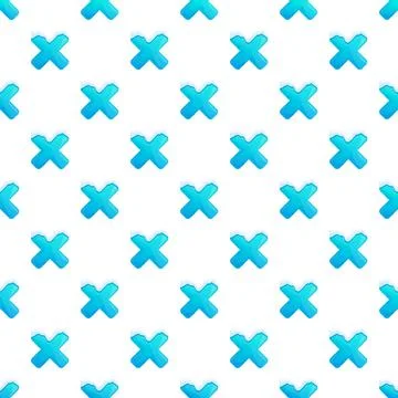 Seamless pattern featuring blue x marks with snow caps Stock Illustration