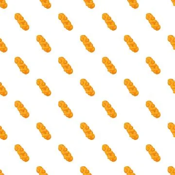Seamless pattern featuring braided challah bread rolls design Illustrazione stock