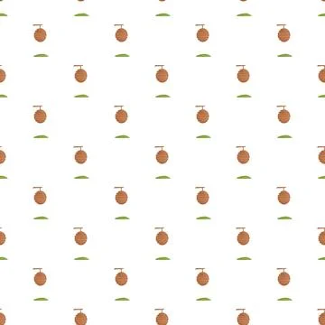 Seamless pattern featuring brown beehives on white background Stock Illustration