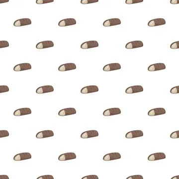 Seamless pattern featuring brown cartoon bread rolls 스톡 일러스트