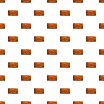 Seamless pattern featuring brown wooden blocks repeating Illustrazione stock