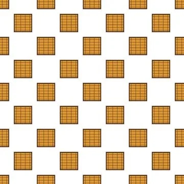 Seamless pattern featuring brown wooden blinds or slatted panels Stock Illustration