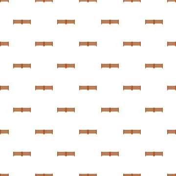 Seamless pattern featuring brown wooden fence sections Stock Illustration