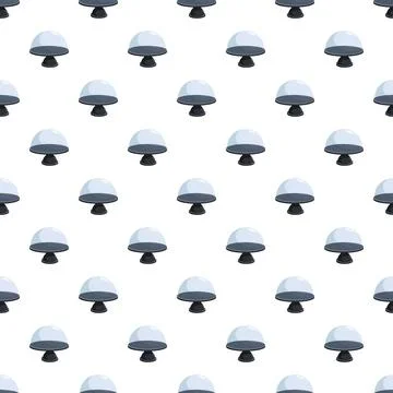 Seamless pattern featuring cake stands with clear domes Stock Illustration
