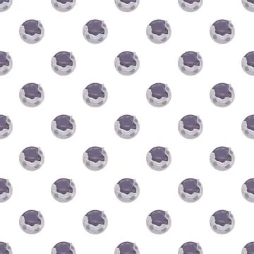 Seamless pattern featuring a cartoon moon for space design 스톡 일러스트