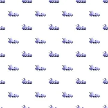 Seamless pattern featuring a cartoon space rover vehicle Stock Illustration