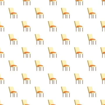 Seamless pattern featuring chairs with yellow upholstery Stock Illustration