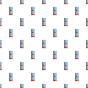 Seamless pattern featuring charging battery icons Stock Illustration