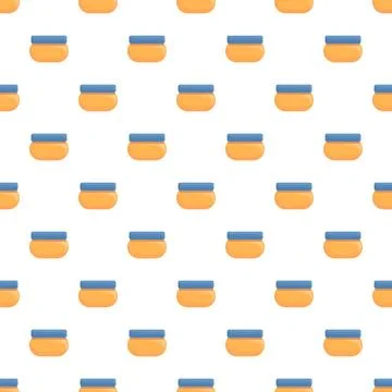 Seamless pattern featuring cosmetic cream jars Illustrazione stock