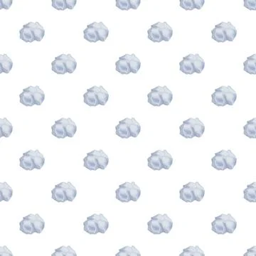 Seamless pattern featuring crumpled paper balls for recycling concept Stock Illustration