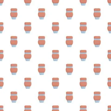 Seamless pattern featuring cute abstract container repeating design Stock Illustration