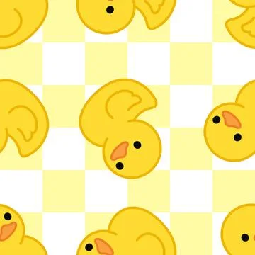 Seamless Pattern Featuring a Cute Animal Duck Icon Design for Baby Textiles Stock Illustration