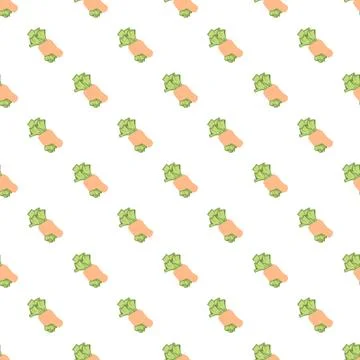 Seamless pattern featuring cute cartoon carrot vegetables Stock Illustration