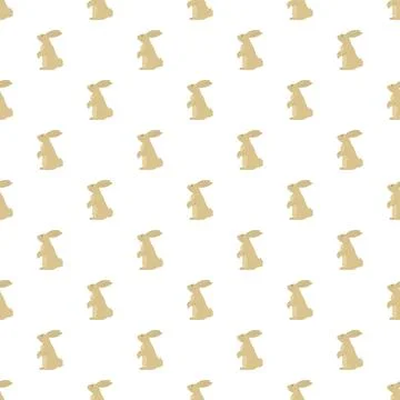 Seamless pattern featuring cute standing easter bunnies Stockillustratie