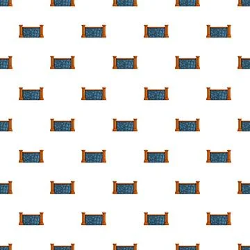Seamless pattern featuring dark stone wall segments Stock Illustration