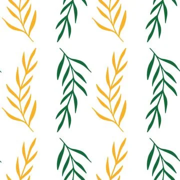 Seamless pattern featuring delicate botanical motifs in festive  Perfect fo.. Stock Illustration