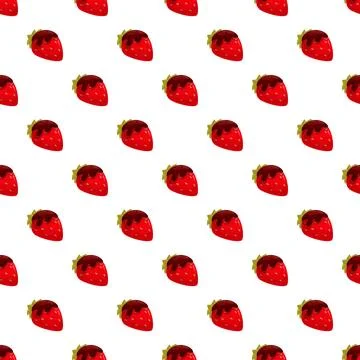 Seamless pattern featuring delicious strawberries dipped in chocolate 스톡 일러스트