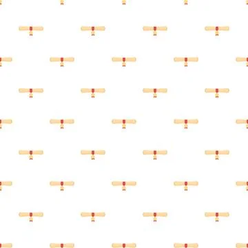 Seamless pattern featuring diplomas representing education success Ilustración de archivo